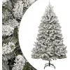 Image de vidaXL vidaXL Sapin de Noël artificiel à charnières avec neige floquée 270 cm