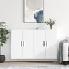 Image de vidaXL Armoires murales 2 pcs blanc bois d'ingénierie3197889