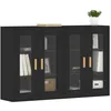 Image de vidaXL Armoires murales 2 pcs noir bois d'ingÃ©nierie