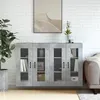 Image de vidaXL Armoires murales 2 pcs gris béton bois d'ingénierie3197908