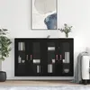 Image de vidaXL Armoires murales 2 pcs noir bois d'ingénierie3197914