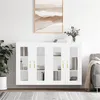 Image de vidaXL Armoires murales 2 pcs blanc bois d'ingénierie3197921