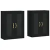 Image de vidaXL Armoires murales 2 pcs noir bois d'ingÃ©nierie