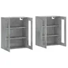 Image de vidaXL Armoires murales 2 pcs gris bÃ©ton bois d'ingÃ©nierie