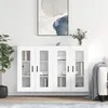 Image de vidaXL Armoires murales 2 pcs blanc bois d'ingénierie