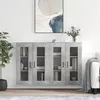 Image de vidaXL Armoires murales 2 pcs gris béton bois d'ingénierie