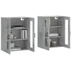 Image de vidaXL Armoires murales 2 pcs gris bÃ©ton bois d'ingÃ©nierie