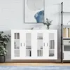 Image de vidaXL Armoires murales 2 pcs blanc bois d'ingénierie3197953