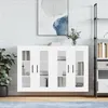 Image de vidaXL Armoires murales 2 pcs blanc bois d'ingénierie3197961