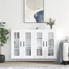 Image de vidaXL Armoires murales 2 pcs blanc bois d'ingénierie