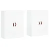 Image de vidaXL Armoires murales 2 pcs blanc bois d'ingÃ©nierie