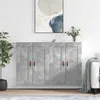 Image de vidaXL Armoires murales 2 pcs gris béton bois d'ingénierie