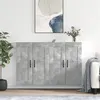Image de vidaXL Armoires murales 2 pcs gris béton bois d'ingénierie