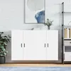 Image de vidaXL Armoires murales 2 pcs blanc bois d'ingénierie
