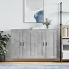 Image de vidaXL Armoires murales 2 pcs gris béton bois d'ingénierie3198037