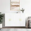 Image de vidaXL Armoires murales 2 pcs blanc bois d'ingénierie