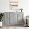 Image de vidaXL Armoires murales 2 pcs sonoma gris bois d'ingénierie