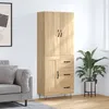 Image de Vidaxl Buffet Haut ChÂ¿Âºne Sonoma 69,5x34x180 Cm Bois D'ingÂ¿Â¿Nierie
