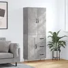 Image de vidaXL Buffet haut Gris bÃ©ton 69,5x34x180 cm Bois d'ingÃ©nierie