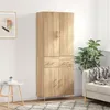 Image de vidaXL Buffet haut Chêne sonoma 69,5x34x180 cm Bois d'ingénierie
