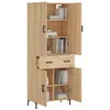 Image de vidaXL Buffet haut Chêne sonoma 69,5x34x180 cm Bois d'ingénierie