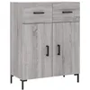 Image de vidaXL Buffet haut Sonoma gris 69,5x34x180 cm Bois d'ingÃ©nierie