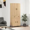 Image de vidaXL Buffet haut Chêne sonoma 69,5x34x180 cm Bois d'ingénierie