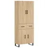 Image de vidaXL Buffet haut Chêne sonoma 69,5x34x180 cm Bois d'ingénierie