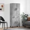 Image de vidaXL Buffet haut Gris béton 69,5x34x180 cm Bois d'ingénierie