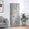 Image de vidaXL Buffet haut Gris béton 69,5x34x180 cm Bois d'ingénierie