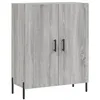 Image de vidaXL Buffet haut Sonoma gris 69,5x34x180 cm Bois d'ingÃ©nierie