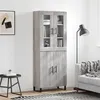 Image de vidaXL Buffet haut Sonoma gris 69,5x34x180 cm Bois d'ingénierie3198239