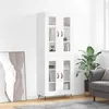 Image de vidaXL Buffet haut Blanc 69,5x34x180 cm Bois d'ingénierie3198249