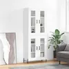 Image de vidaXL Buffet haut Blanc 69,5x34x180 cm Bois d'ingénierie3198281