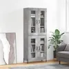 Image de vidaXL Buffet haut Gris béton 69,5x34x180 cm Bois d'ingénierie