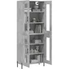 Image de vidaXL Buffet haut Gris bÃ©ton 69,5x34x180 cm Bois d'ingÃ©nierie