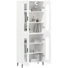 Image de vidaXL Buffet haut Blanc 69,5x34x180 cm Bois d'ingÃ©nierie