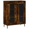 Image de Vidaxl Buffet Haut ChÃªne FumÃ© 69,5x34x180 Cm Bois D'ingÃ©nierie