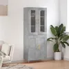 Image de vidaXL Buffet haut Gris béton 69,5x34x180 cm Bois d'ingénierie3198333