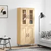 Image de vidaXL Buffet haut Chêne sonoma 69,5x34x180 cm Bois d'ingénierie