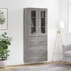 Image de vidaXL Buffet haut Sonoma gris 69,5x34x180 cm Bois d'ingénierie3198399