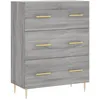 Image de vidaXL Vidaxl Buffet Haut Sonoma Gris 69,5x34x180 Cm Bois D'ingénierie