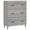 Image de vidaXL Buffet haut Sonoma gris 69,5x34x180 cm Bois d'ingÃ©nierie
