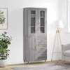 Image de vidaXL Buffet haut Sonoma gris 69,5x34x180 cm Bois d'ingénierie3198455