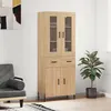 Image de vidaXL Buffet haut Chêne sonoma 69,5x34x180 cm Bois d'ingénierie