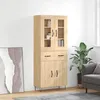 Image de Vidaxl Buffet Haut ChÃªne Sonoma 69,5x34x180 Cm Bois D'ingÃ©nierie