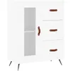 Image de vidaXL Buffet haut Blanc 69,5x34x180 cm Bois d'ingÃ©nierie