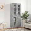 Image de vidaXL Buffet haut Gris béton 69,5x34x180 cm Bois d'ingénierie3198589