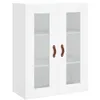 Image de vidaXL Buffet haut Blanc 69,5x34x180 cm Bois d'ingÃ©nierie