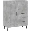 Image de vidaXL Vidaxl Buffet Haut Gris Béton 69,5x34x180 Cm Bois D'ingénierie
